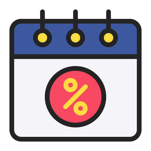 Sale date Generic Outline Color icon