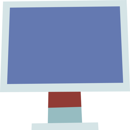 schermo panoramico Cartoon Flat icona
