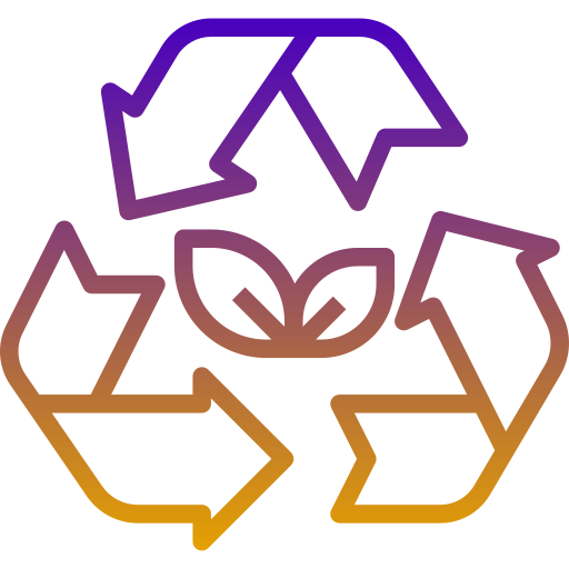simbolo di riciclaggio Generic Gradient icona