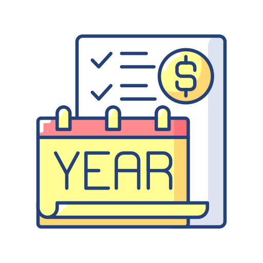 Annual report Generic Thin Outline Color icon