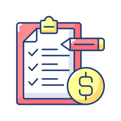 Budgeting Generic Thin Outline Color icon