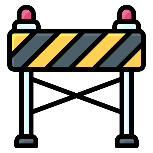 barrera de tráfico Generic Outline Color icono