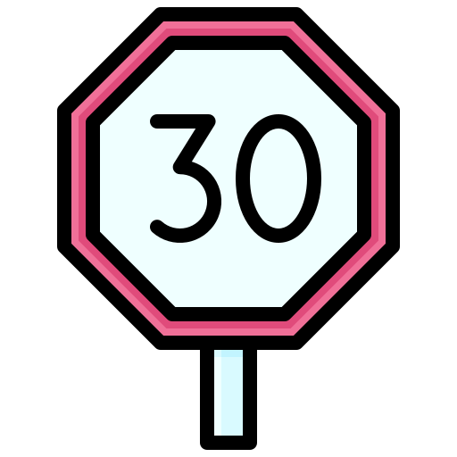 Road sign Generic Outline Color icon