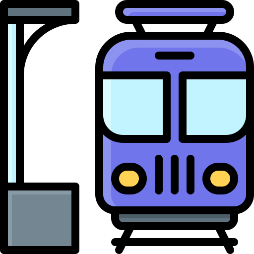 estación de tren Generic Outline Color icono