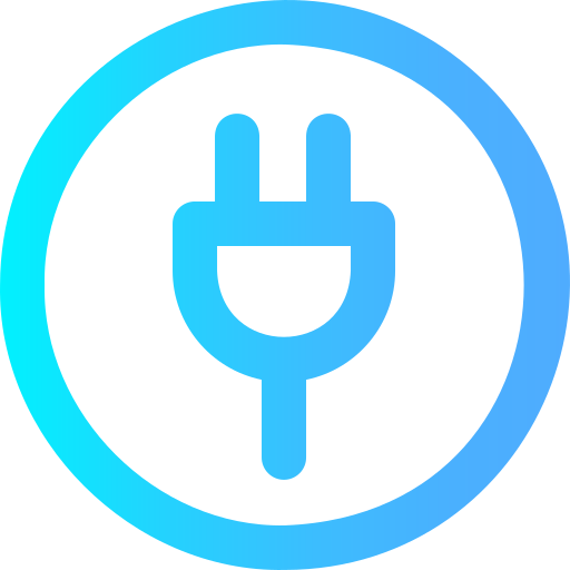 Plug Super Basic Omission Gradient icon