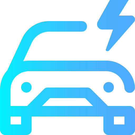 samochód elektryczny Super Basic Omission Gradient ikona