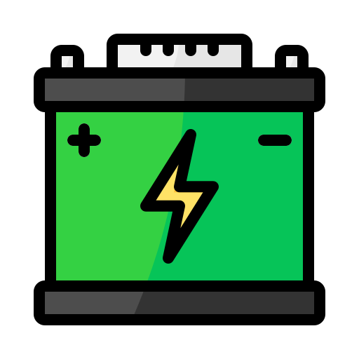 車の電池 Generic Outline Color icon