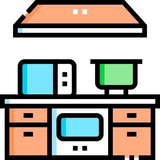 부엌 Detailed Straight Lineal color icon