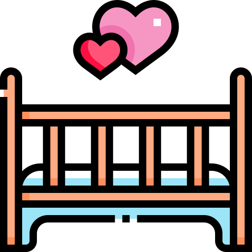 Baby crib Detailed Straight Lineal color icon