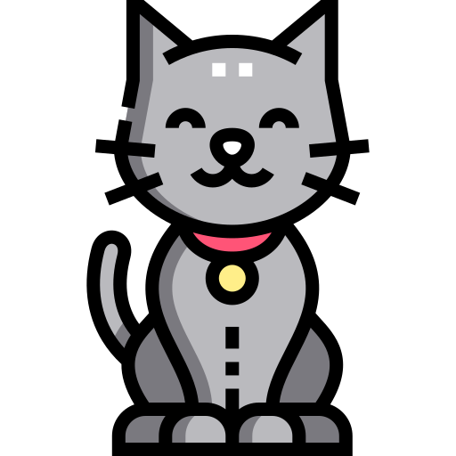 猫 Detailed Straight Lineal color icon