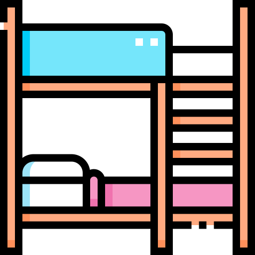 Двухъярусная кровать Detailed Straight Lineal color иконка