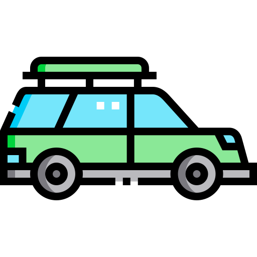 車 Detailed Straight Lineal color icon