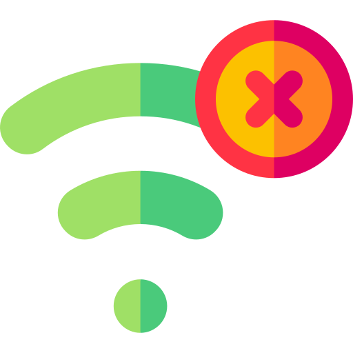 nessuna connessione wi-fi Basic Rounded Flat icona