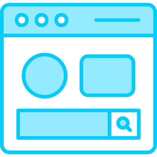 Search engine Generic Blue icon