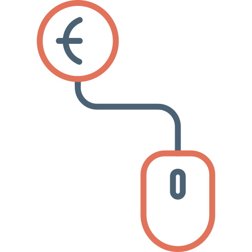 płać za kliknięcie Generic Outline Color ikona