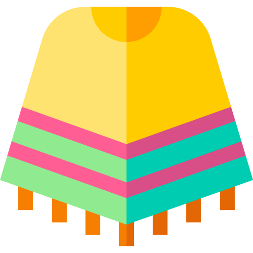poncho Basic Straight Flat icona