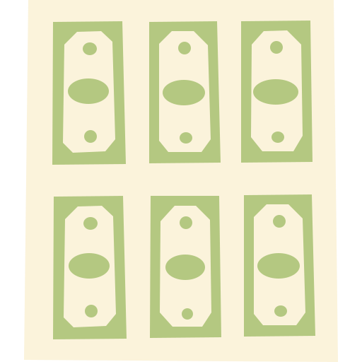 bankbiljet Cartoon Flat icoon