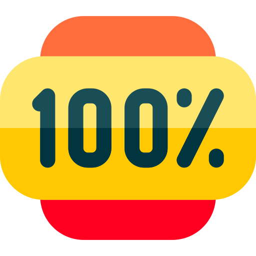 100 percent Basic Rounded Flat icon