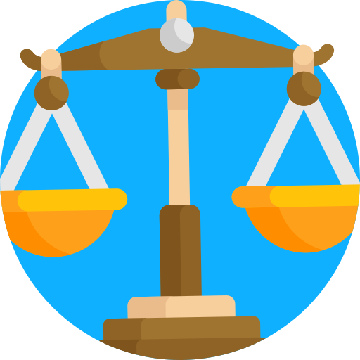 giustizia Detailed Flat Circular Flat icona