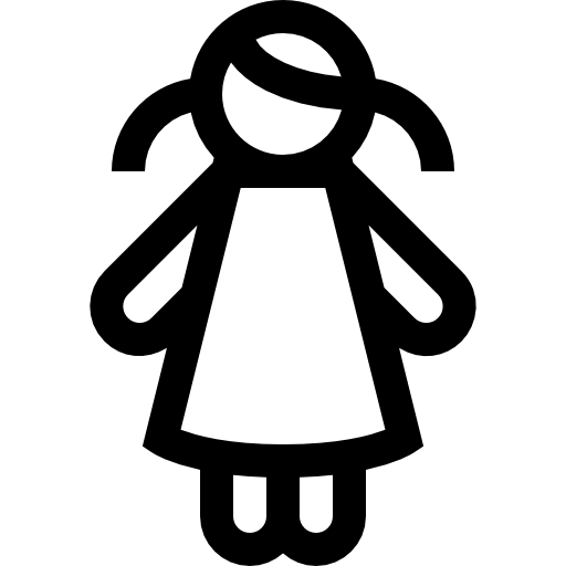 lalka Basic Straight Lineal ikona