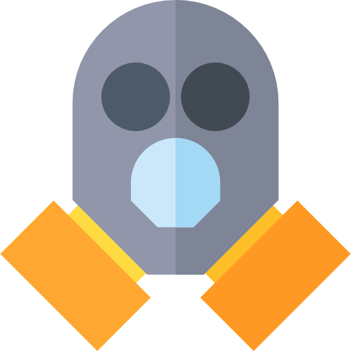 gasmaske Basic Straight Flat icon
