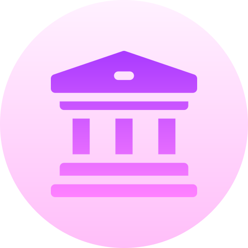 Bank Basic Gradient Circular icon