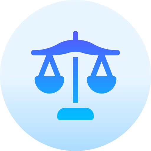 gerechtigheid Basic Gradient Circular icoon