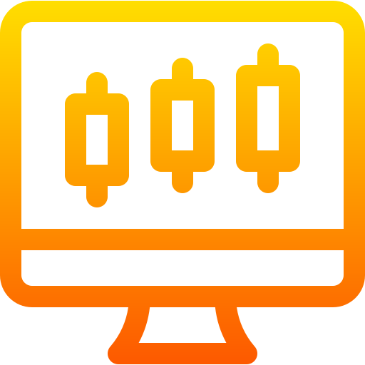 ordenador personal Basic Gradient Lineal color icono