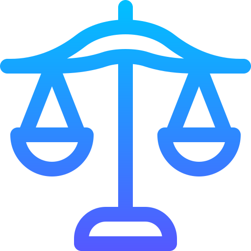 giustizia Basic Gradient Lineal color icona