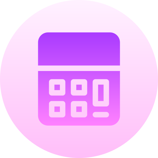 kalkulator Basic Gradient Circular ikona