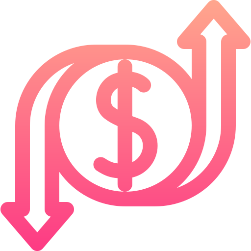 Деньги Basic Gradient Lineal color иконка