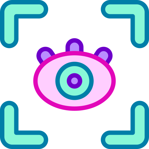 Eye tracking Retro Neon Lineal color icon