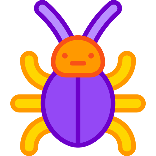 Bug Retro Neon Lineal color icon