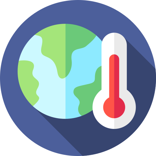 globalne ocieplenie Flat Circular Flat ikona