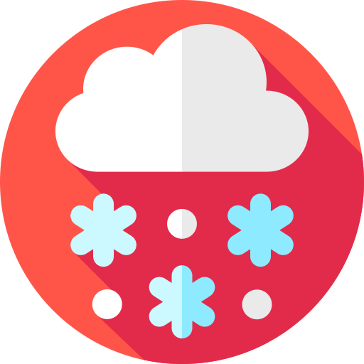 雪 Flat Circular Flat icon