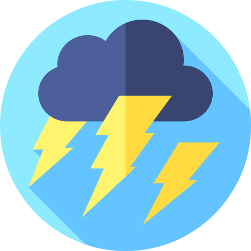 Thunder Flat Circular Flat icon