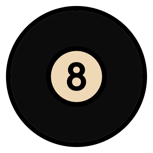 palla da biliardo Generic Outline Color icona
