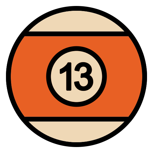 palla da biliardo Generic Outline Color icona