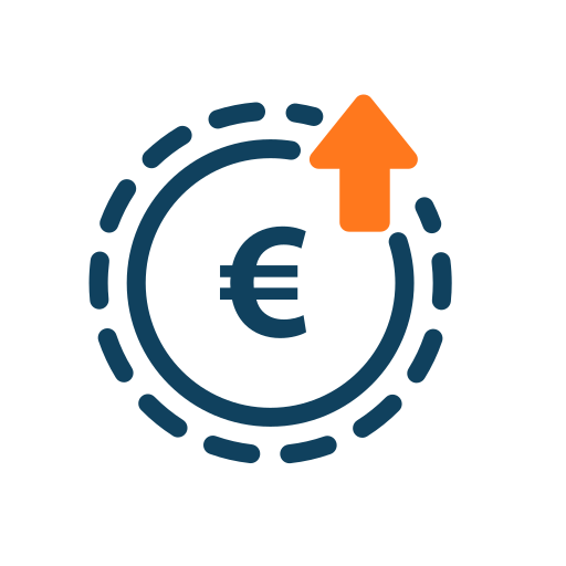 moneda euro Generic Mixed icono