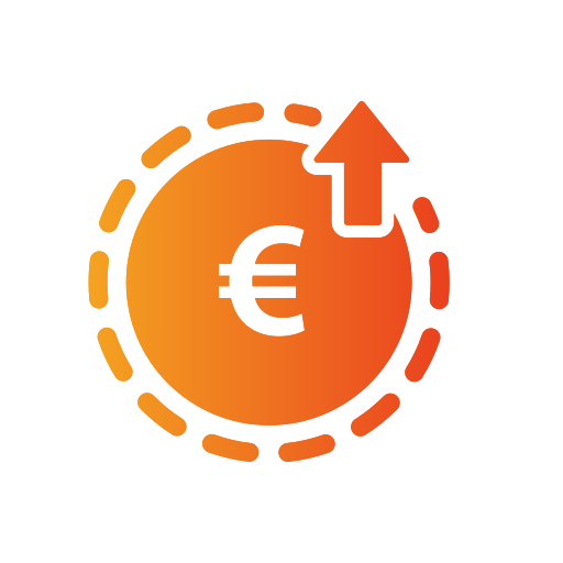 Евро монета Generic Flat Gradient иконка