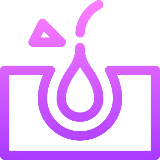 Hair removal Basic Gradient Lineal color icon