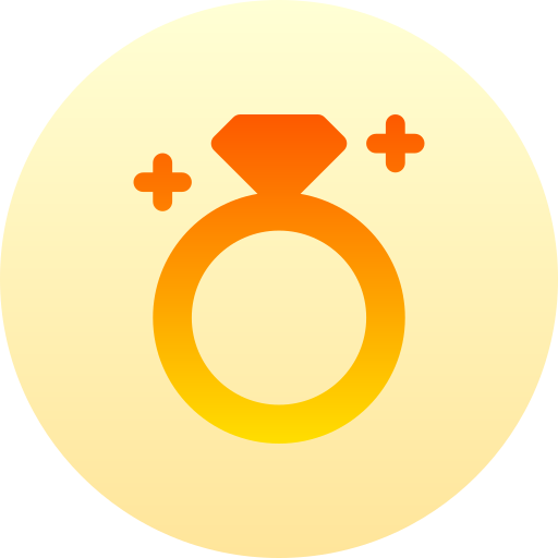 anel de diamante Basic Gradient Circular Ícone