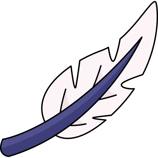 Feather Generic Thin Outline Color icon