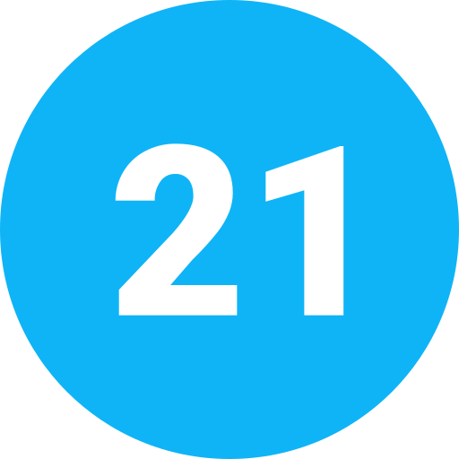 Twenty one Generic Flat icon