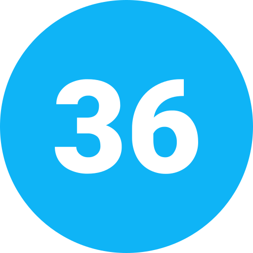 Thirty six Generic Flat icon