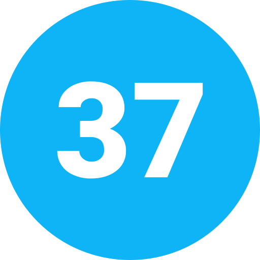 Thirty seven Generic Flat icon