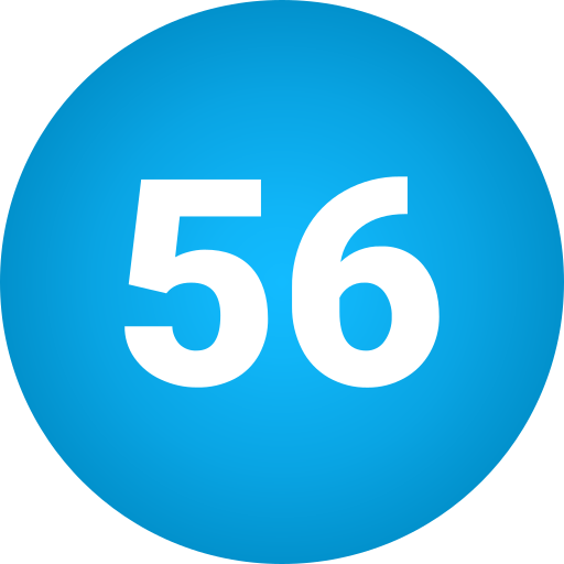cinquante six Generic Flat Gradient Icône