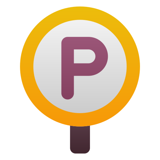 znak parkingowy Generic Flat Gradient ikona