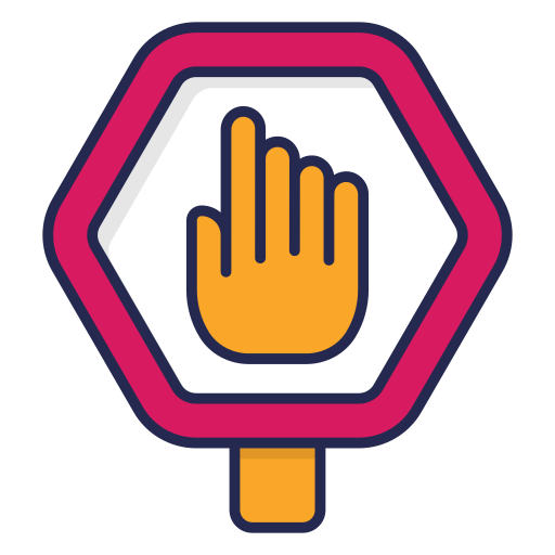 Stop sign Generic Outline Color icon