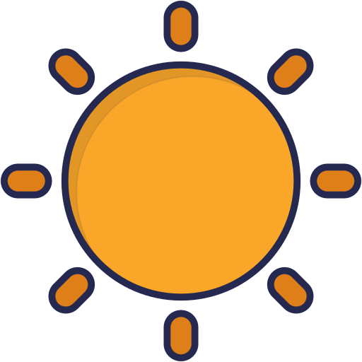 Солнечный свет Generic Outline Color иконка